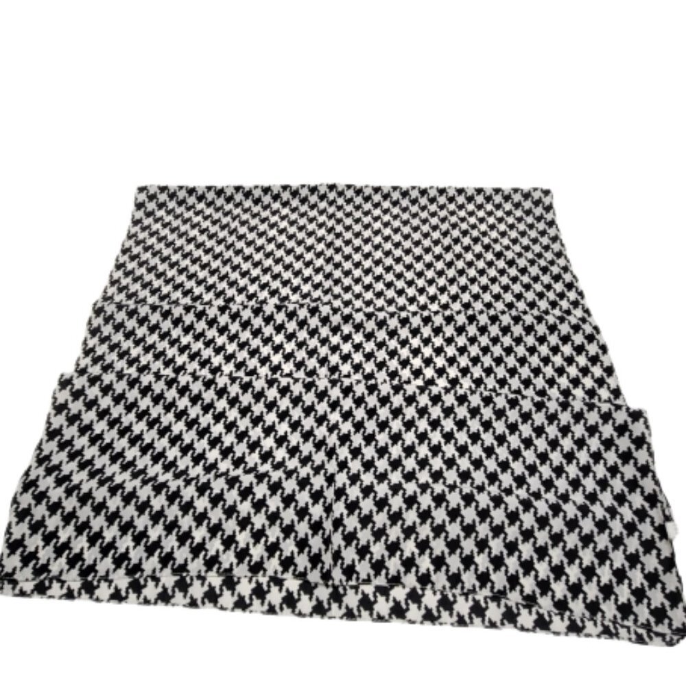 Houndstooth Black and White Long Thin Scarf